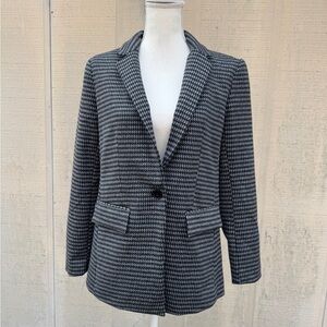 Philosophy Black and Gray Checkered Blazer